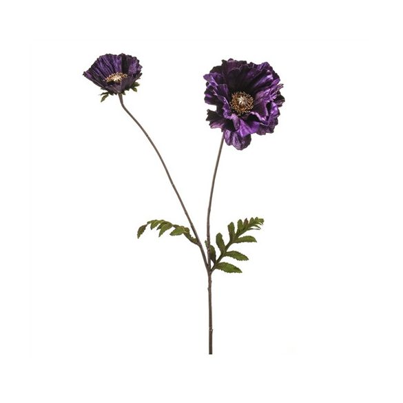 Poppy velvet spray x2 78cm - Lila