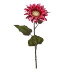 Sunflower velvet spray 78cm - Fuchsia