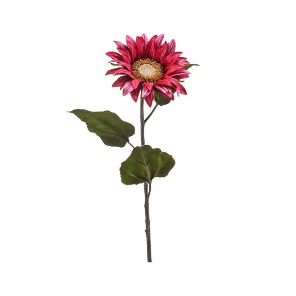 Sunflower velvet spray 78cm - Fuchsia