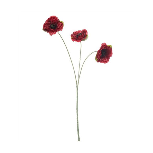 Poppy spray x3 61cm - Piros