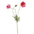 Poppy spray x3 75cm - Rózsaszín