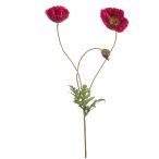 Poppy spray x3 75cm - Fuchsia