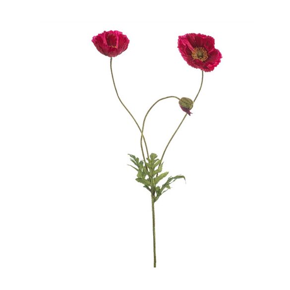 Poppy spray x3 75cm - Fuchsia