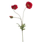 Poppy spray x3 75cm - Piros