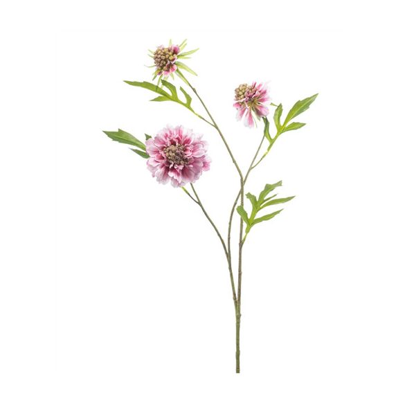 Scabiosa spray x3 62cm - Világos rózsaszín