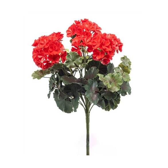 Geranium bush x15  (UV/időjárás álló) 41cm - Piros