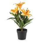 Lily x3 33cm - Sárga (műanyag cserépben)