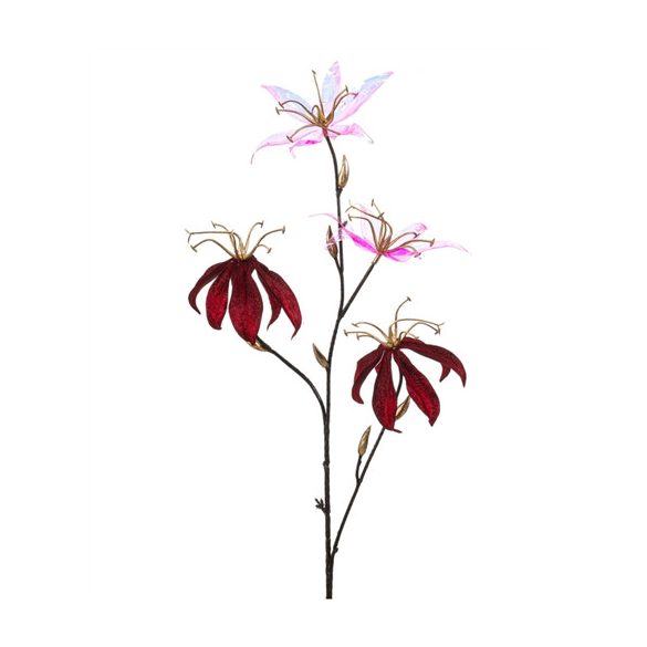 Gloriosa spray 78cm - Piros