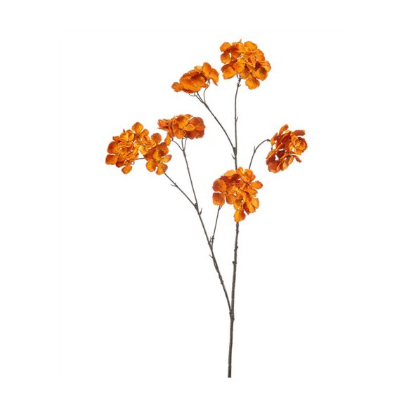 Hydrangea spray x6 85cm - Orange
