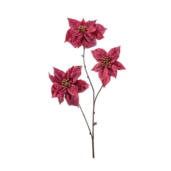 Poinsettia spray 80cm - Rózsaszín