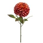 Dahlia pompon spray XL 77cm - Narancs