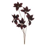 Poinsettia spray x5 80cm - Bordó