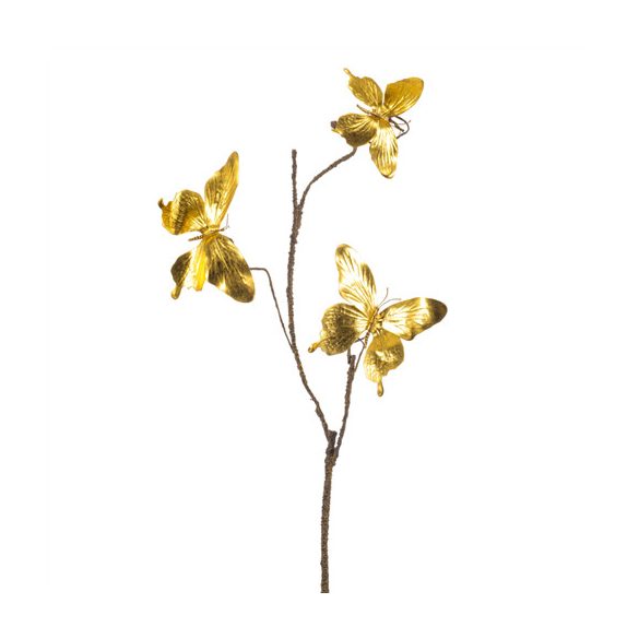 Butterfly spray x3 metallis 80cm - Arany 