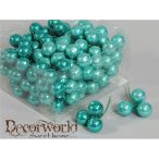 Gömb üveg 2,5cm opáltürkiz matt&fényes S/144