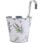 Virágcserép horganyzott gyógynövénymintával 2literes