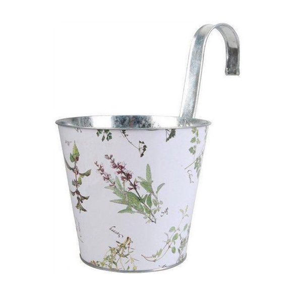 Virágcserép horganyzott gyógynövénymintával 2literes