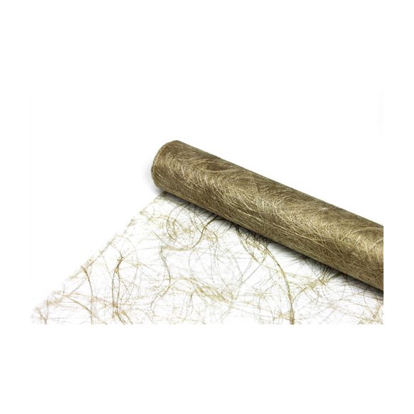 Préselt Sizal tekercs "Sizoweb" Metál Aranysárga (1870) 30cm x 5m