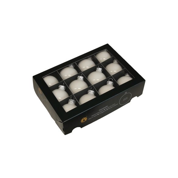 Üveg gömb 5,7cm - Fehér opál S/12