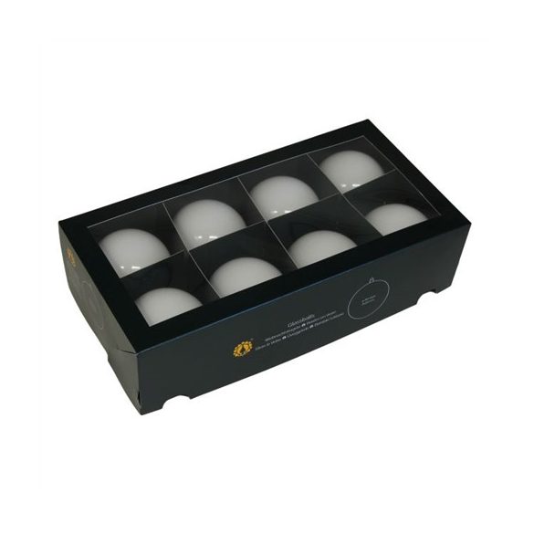 Üveggömb 8 cm - Opál fehér S/8