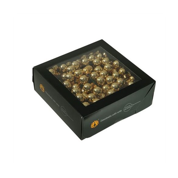 Gömb betűzős üveg 2cm S/144 - Arany shiny