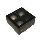 Üveg gömb 10cm - Zöld, grafit S/4