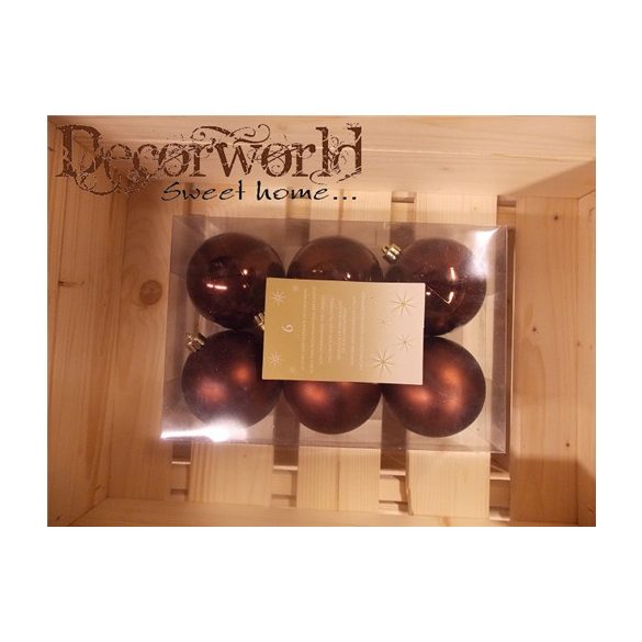 Gömb műanyag 80mm kakaó s/6 sss