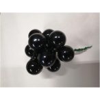 Gömb üveg betűzős 20mm fekete fényes
