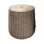  Csobogó rattan mintás kerek LED fénnyel 30,5/38x38cm - Natúr