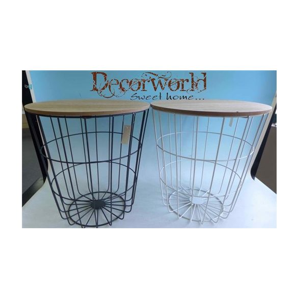 Kosár fehér/fekete több féle 39.5x41.5cm