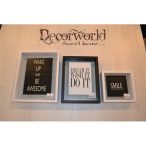 Fényképkeret fekete/fehér több féle 19x23.5cm