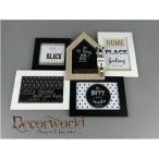 Fényképtartó 5x 41.5x31.5cm fehér/fekete/natúr