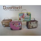 Bádog bőrönd 7.5x3.5x5.5cm