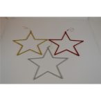 Akasztós csillag 31cm glitteres