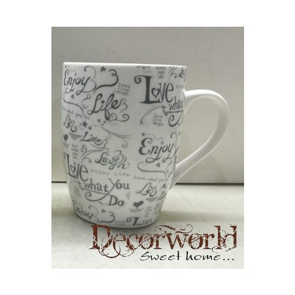 Bögre "Love" 8.5x10cm 360m