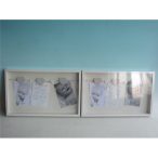 Fotótartó szíves csipeszes 2 féle 43x27x3cm