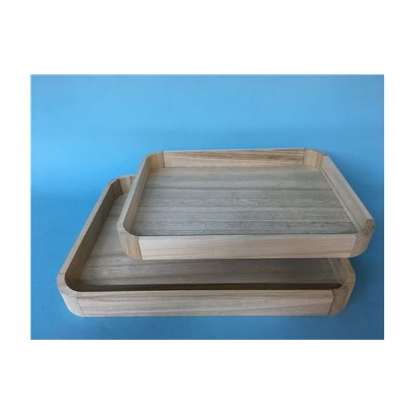 Tálaló tálca/2 43x33cm/40x30cm natúr