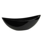 Csónak alakú kaspó műanyag 39x12x13cm - Fekete (M-es)