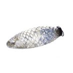 Toboz üveg 16cm ezüst