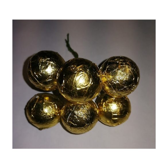 Gömb műanyag betűzős 30mm arany S/24