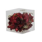 Csillag akasztós fényes-matt, glitteres 5cm - Bordó S/18