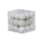 Gömb műanyag 3cm - Fehér fényes-matt-glitteres S/27