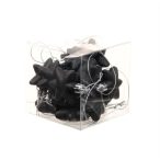 Csillag akasztós fényes-matt, glitteres 5 cm - Fekete S/18