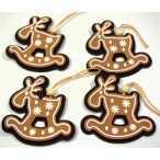   Mézeskalács filc akasztható 9x8,5cm - Hintaló (4db/csom.)