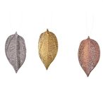 Levél fém 8x14 cm - 3 féle