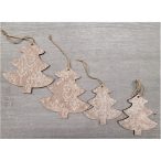 Fenyőfa akasztós fa 10/13cm natúr 2 féle S/4 db