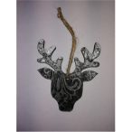 Szarvas akasztós fa 10/13cm silver S/4