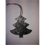 Fenyőfa akasztós fa 10/13cm ezüst S/4
