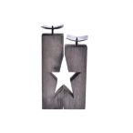 Gyertyatartó fa 12x23x5cm - Szürke