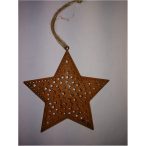 Csillag akasztós fém 11cm bronz S/2