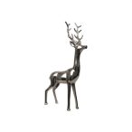 Szarvas álló aluminium 34x11x60cm - Ezüst